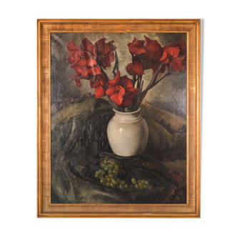 Luis Mutané - Still Life with Gladioli