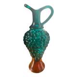 Glass grape cluster ewer/pitcher