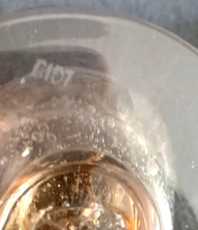 Large cocktail glass or bubble glass vase signed BIOT, 1960s/70s.