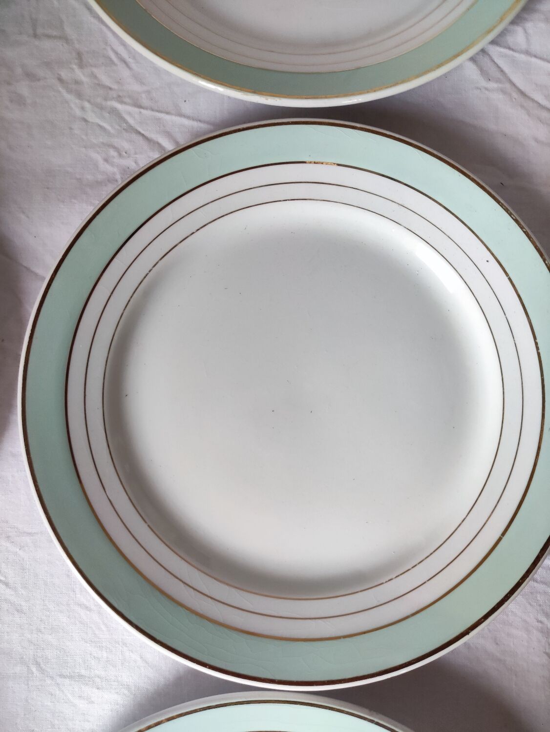 Lot 6 plates Luneville Regency