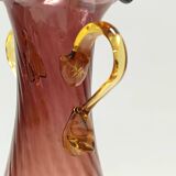 Brown and Yellow Murano Glass Amphora Vase by Fratelli Toso, Italy