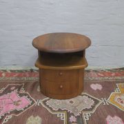 Solid teak oval coffee table with swivel top by Silkeborg, Denmark 1960s