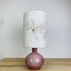 Pink ceramic ball lamp Vallauris, 60s, vintage
