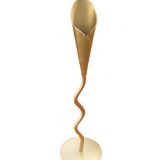 Cornet sculpture (large model) Twisted foot Gold-colored metal