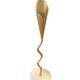 Cornet sculpture (large model) Twisted foot Gold-colored metal