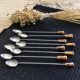 8 vintage bamboo cocktail spoons