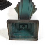 Vases mortuaires danois Art Déco en fer émaillé, années 1920