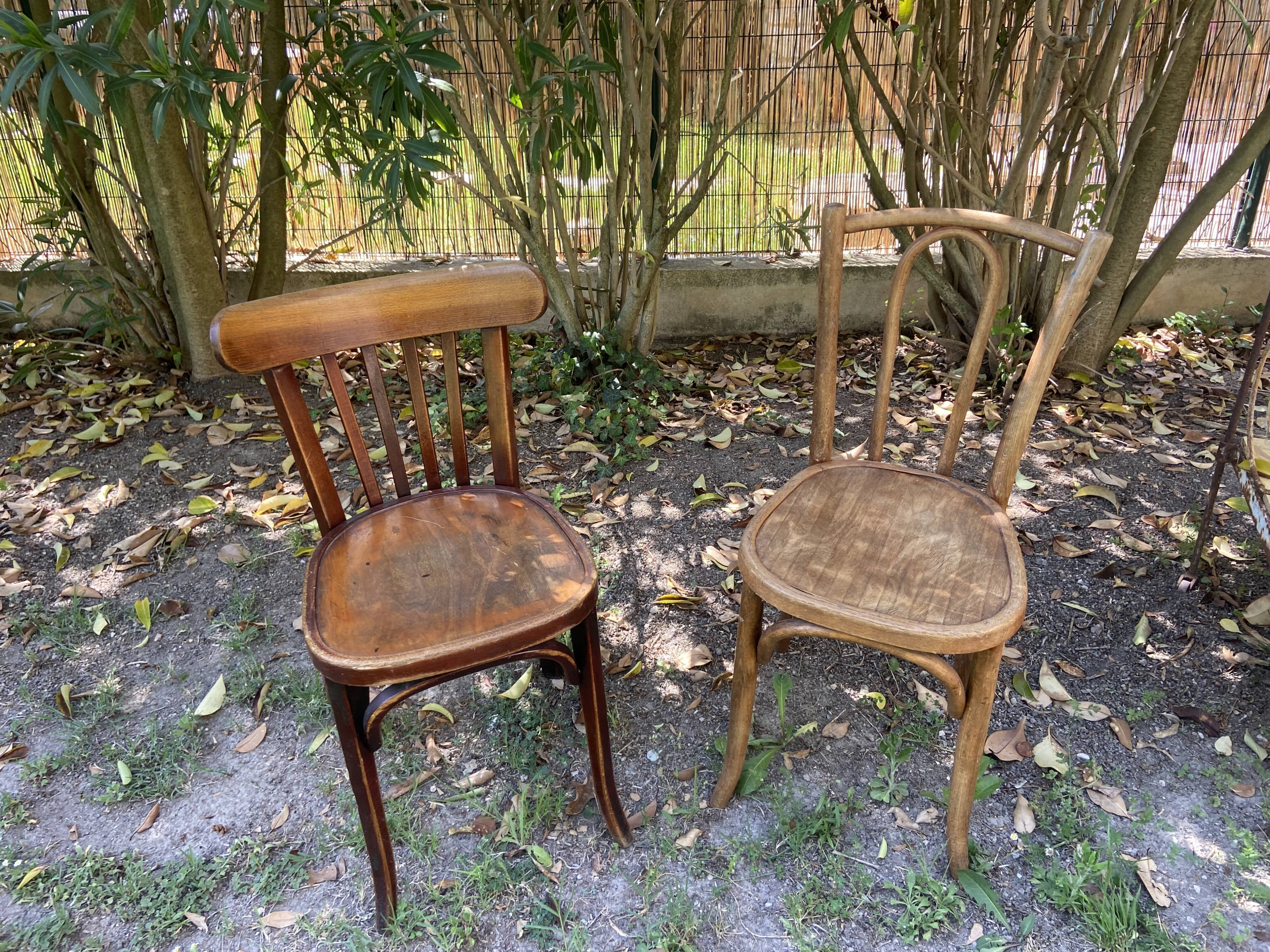 Duo de chaises bistrot vintage