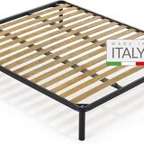 Italian 1970s Curved Walnut Bed Frame with Storage Headboard