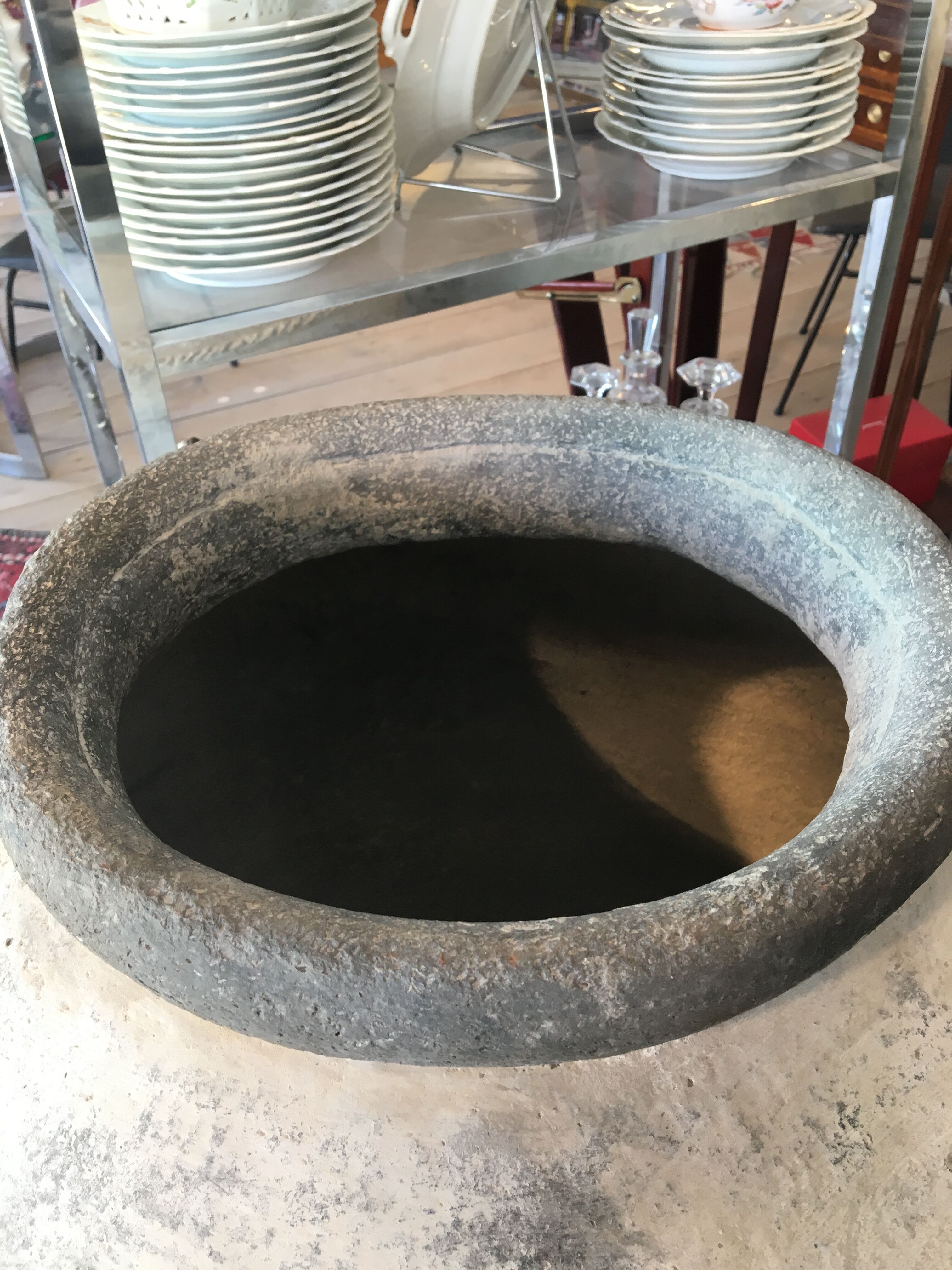 Old terracotta water jar