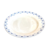 Plat rond Hte Boulenger en terre de fer blanche et bleue, service "Lavoisier"