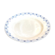 Round dish Hte Boulenger in white and blue iron earth, service "Lavoisier"