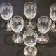 6 old glasses with engraved baccarat crystal wine stems