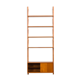 Poul Cadovius style teak one bay wall unit, Denmark 1970s