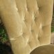 Duo de fauteuils crapauds capitonnés vert vintage
