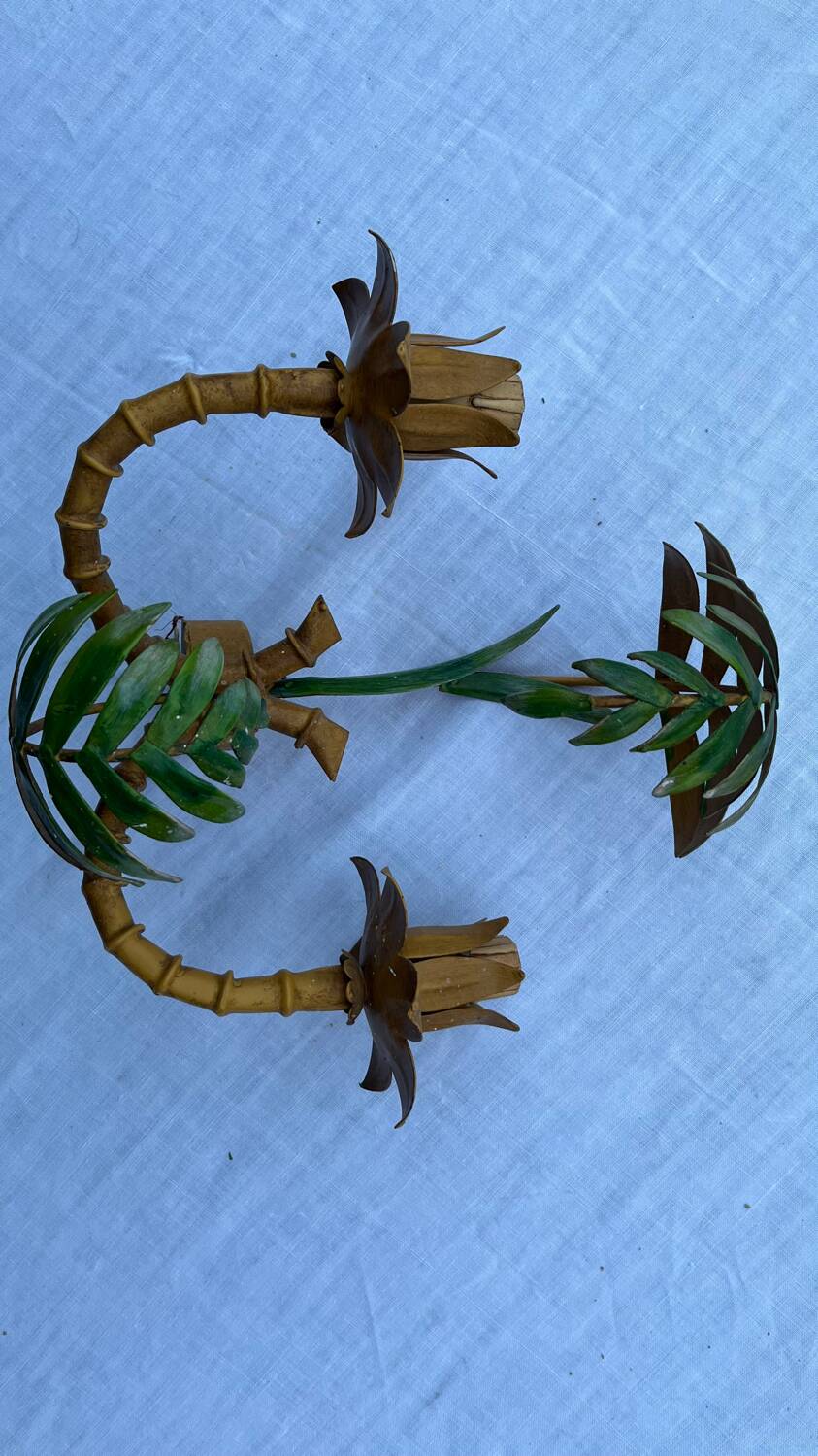 Pair of metal wall lights from the 60s/70s