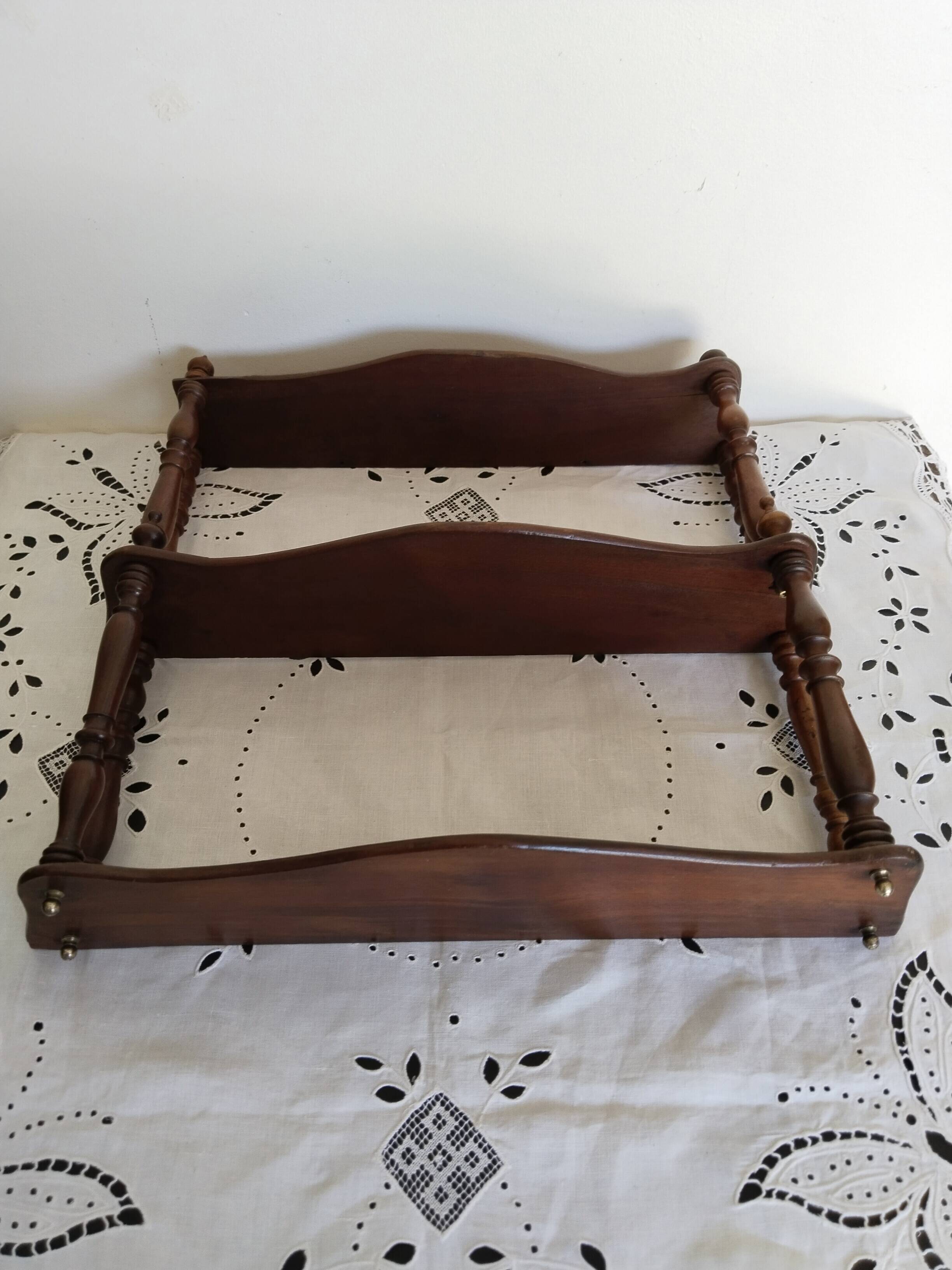 Waxed wooden shelf, vintage, 1950s