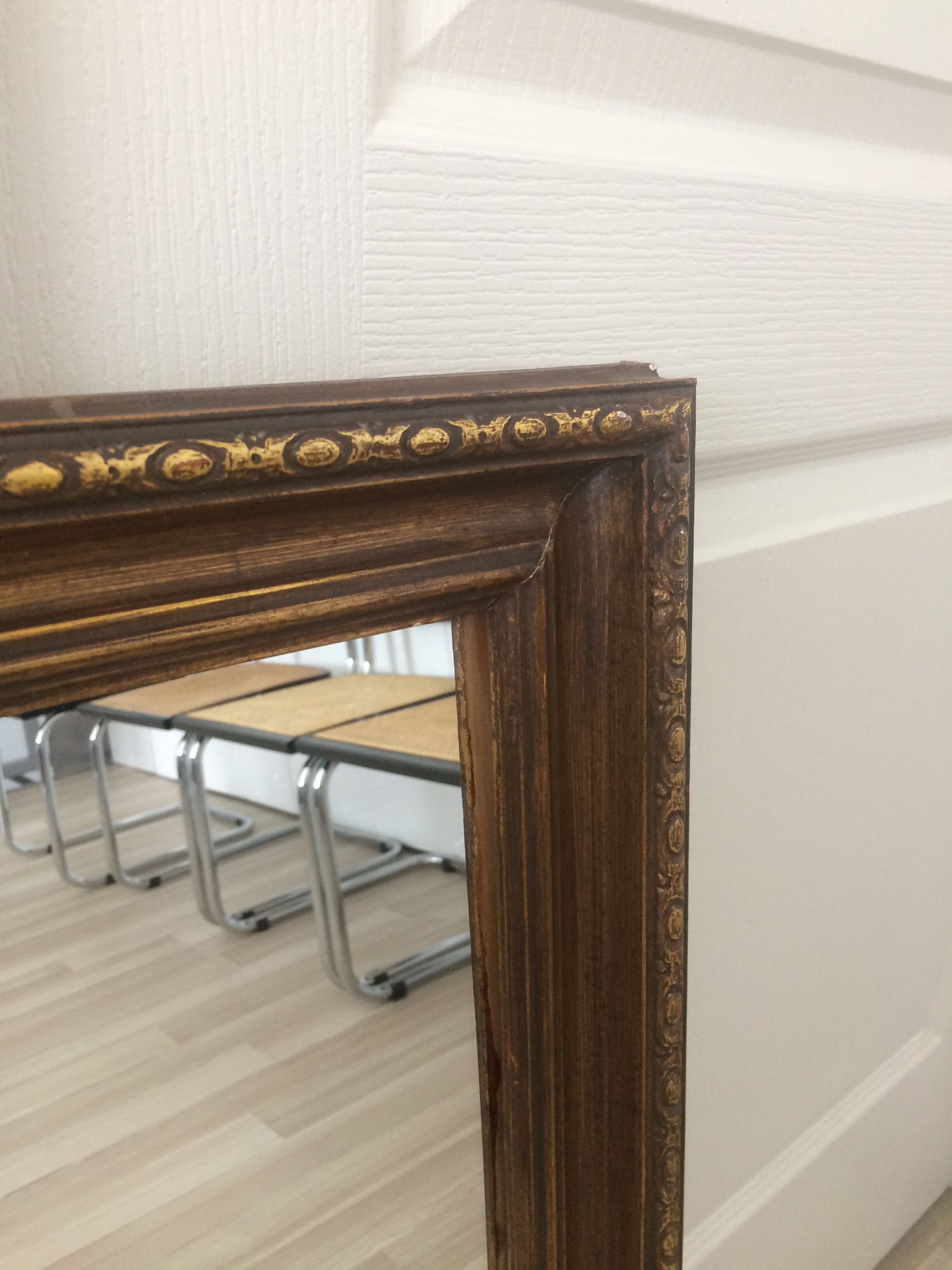 Old gold, bronze mirror 80x60cm