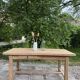 Table de ferme rénové 180cm double tiroir