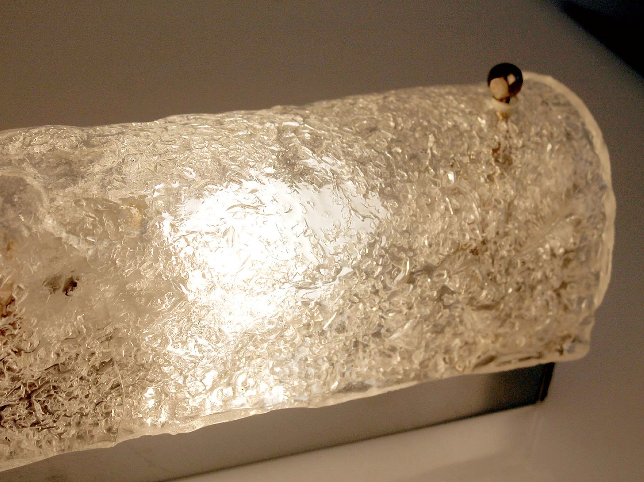 Vintage wall lamps, murano glass and chrome, 60s