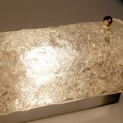 Vintage wall lamps, murano glass and chrome, 60s