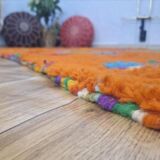 Handmade traditional Beni Ourain Berber rug, size 150 x 250 cm.