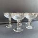 Champagne cups, art nouveau, 1/2 cristal soufflé et taillé