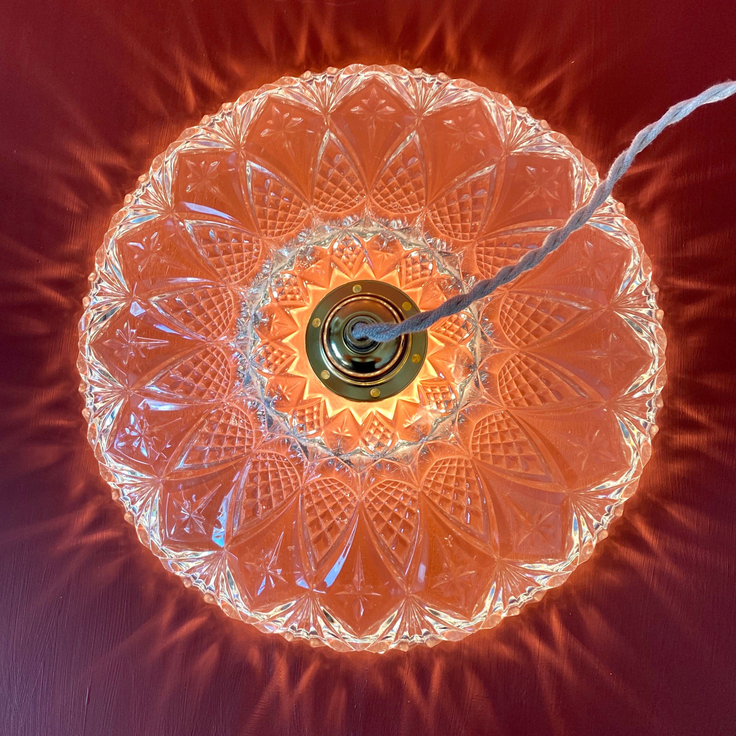 Vintage glass lampshade pendant lamp