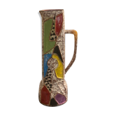 Colorful ceramic pitcher