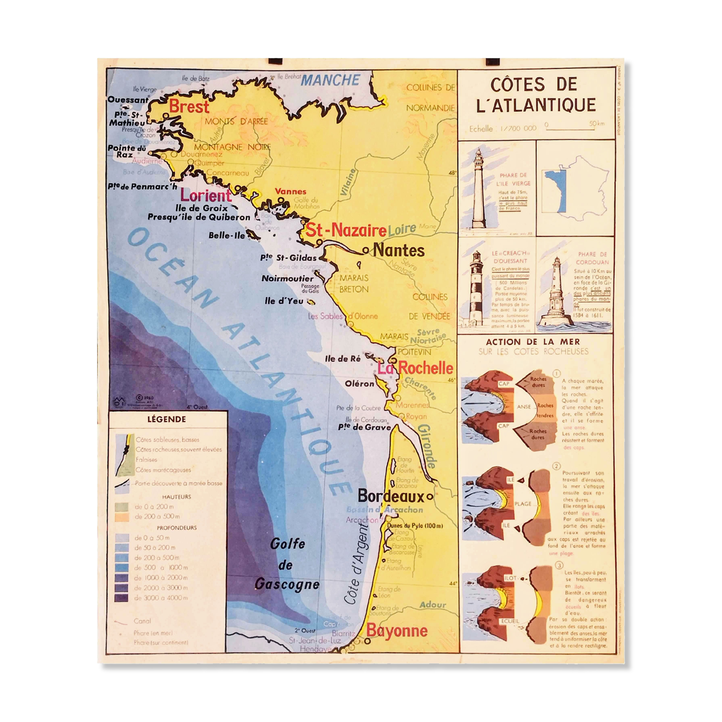 School climate of France map / atlantic