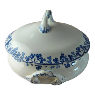 Tureen, Vichy decoration, in ceramic Sarreguemines