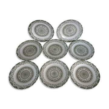 8 assiettes plates en terre de fer "Earthenware"