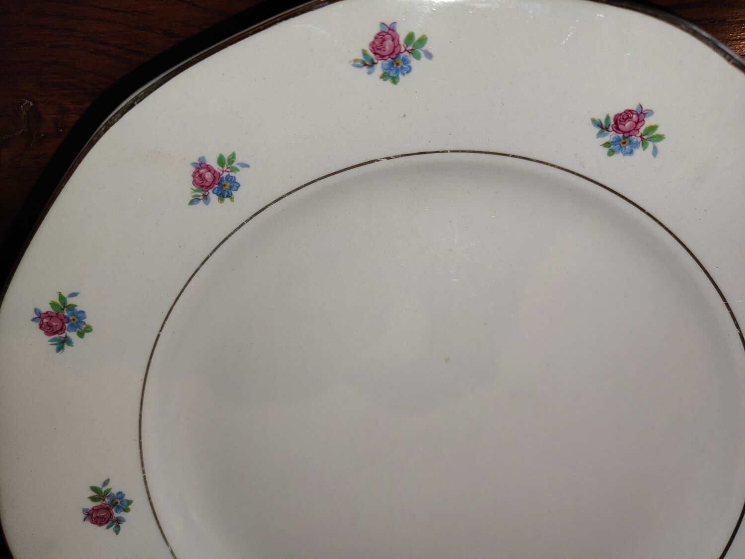 Old service 28 pieces porcelain KG Keller and Guérin Lunéville France decorated with flowers Rosita XIXth Century