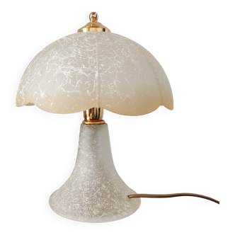 Vintage glass mushroom lamp