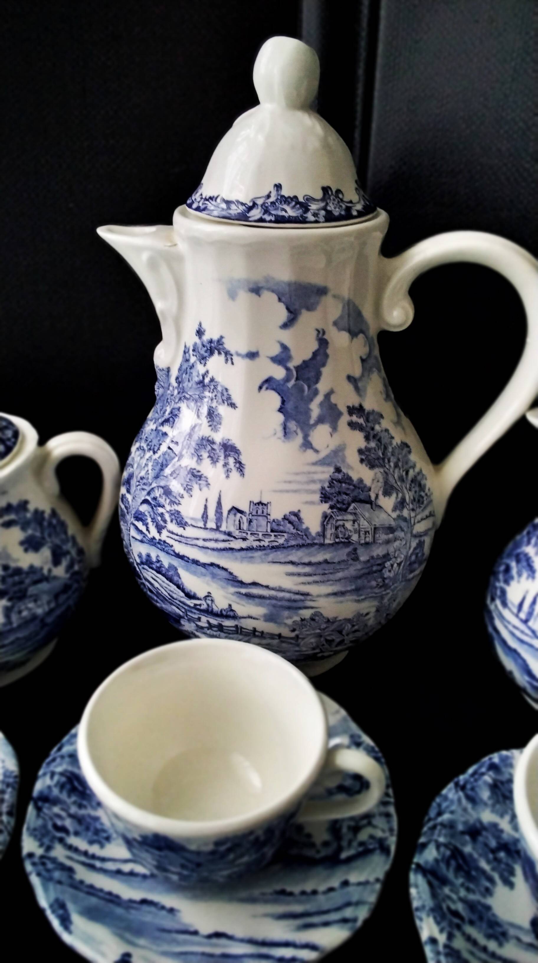 Lunéville earthenware coffee service "English Style"