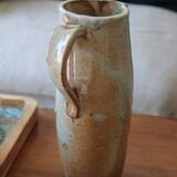 Enameled stoneware pitcher