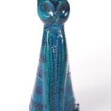 Rimini Blue cat made of ceramics by Aldo Londi,1960