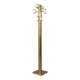 Vintage 80's floor coat rack in golden brass italian design