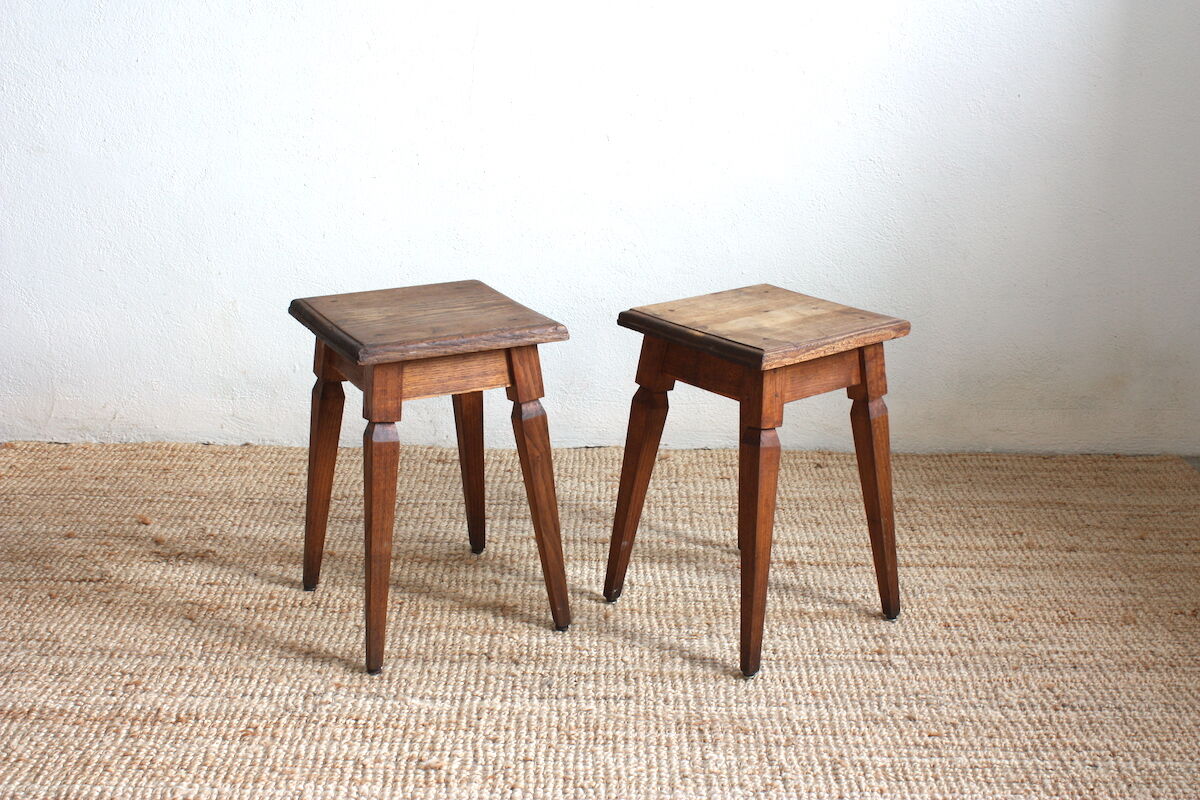 Vintage wooden nightstand stool