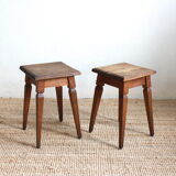 Vintage wooden nightstand stool