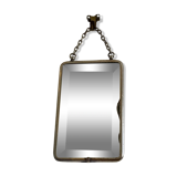Small beveled barber mirror