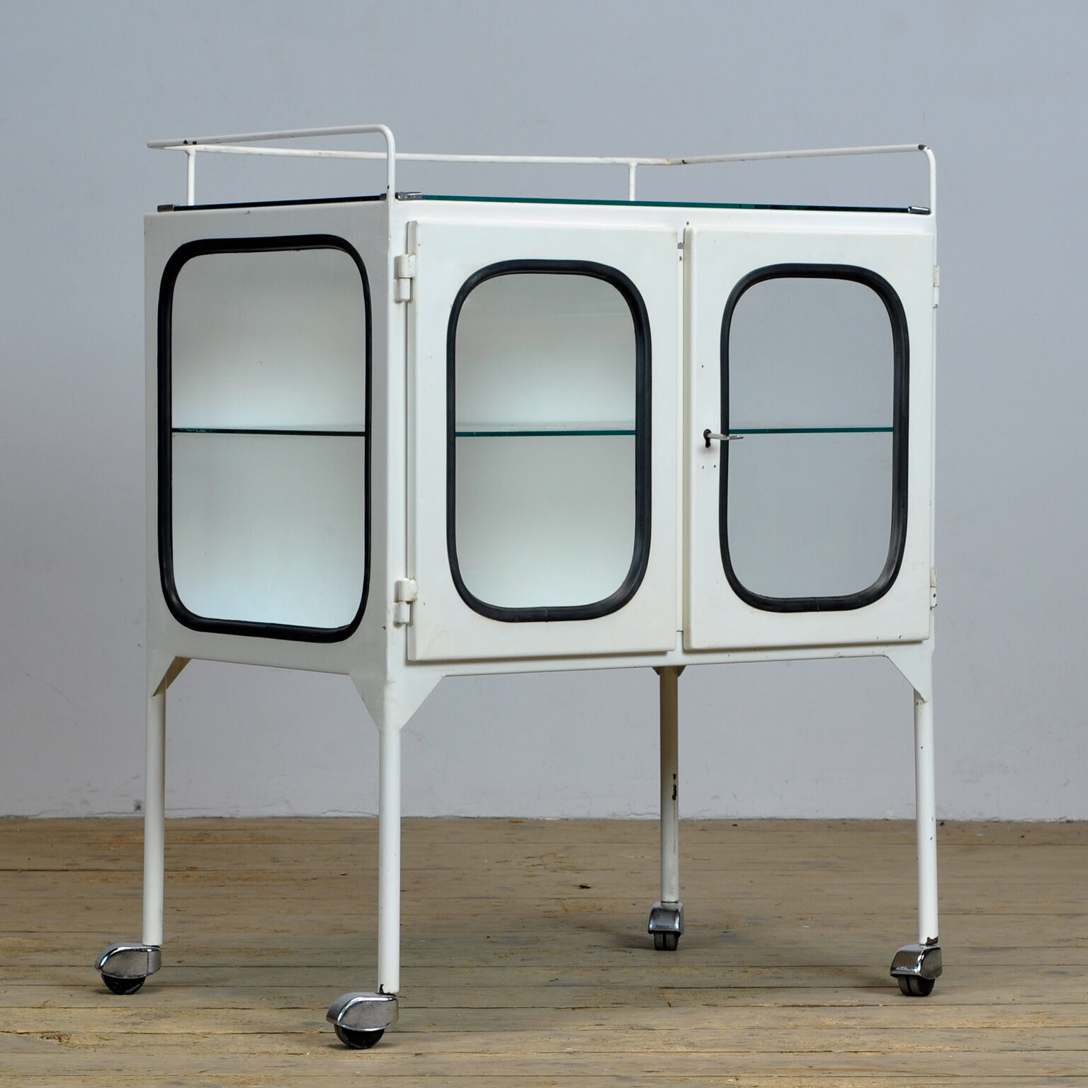 Vintage iron medical trolley 1970s