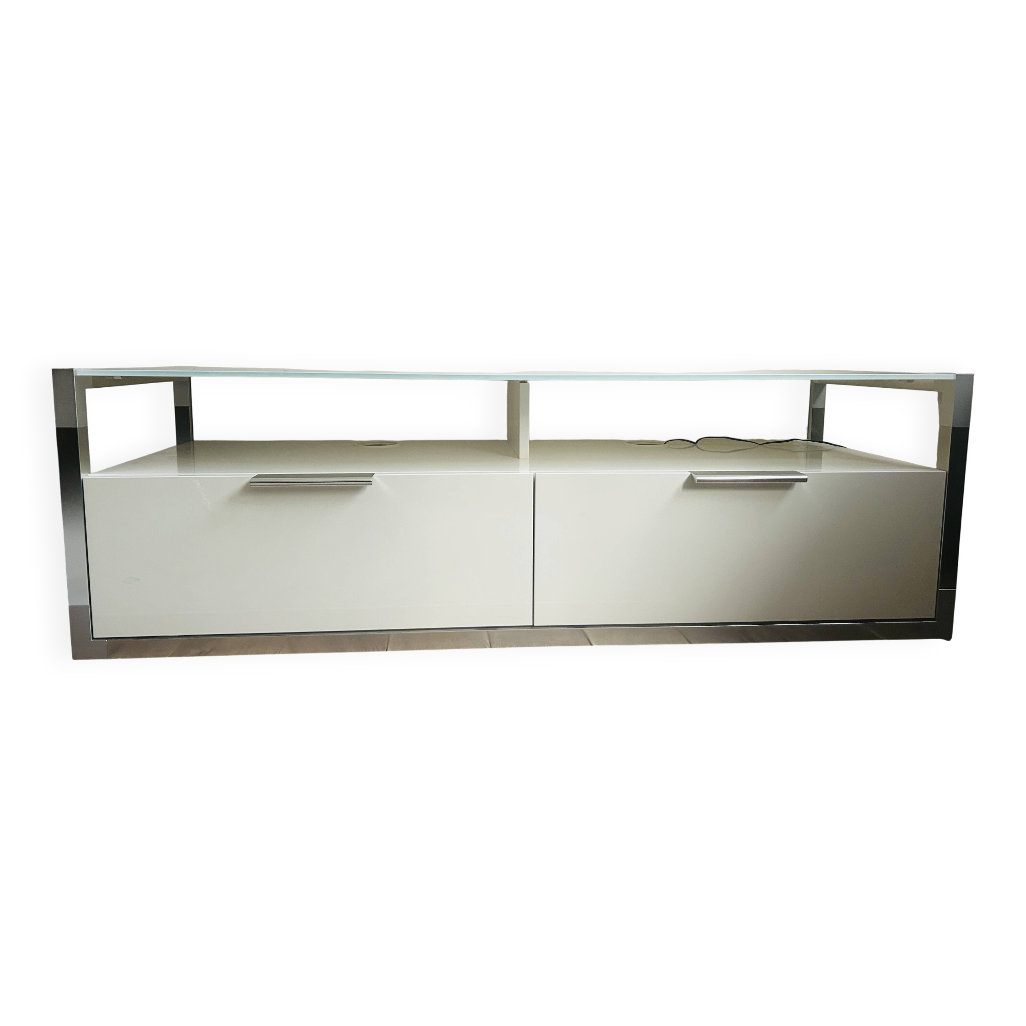 Meuble TV blanc laqué Ligne Roset