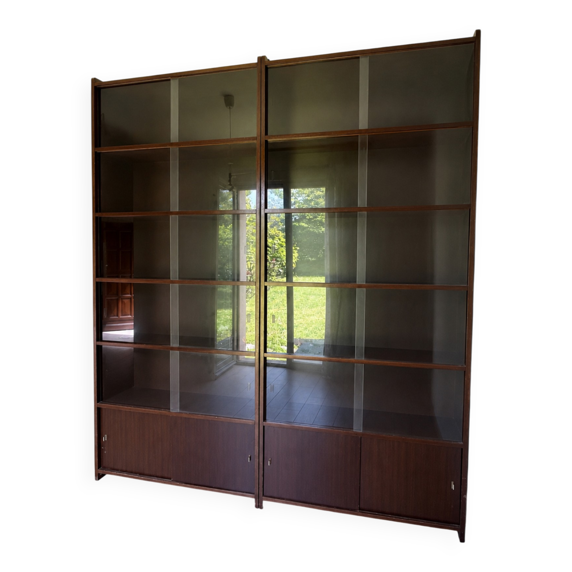 Large vintage library/display cabinet