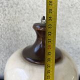 Vintage wooden and alabaster lamp – baluster shape