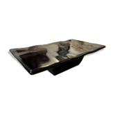 Mango wood coffee table, "wave effect" top.