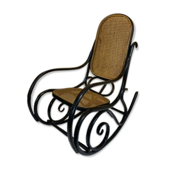 Rocking-chair vintage en bois courbé Michael Thonet