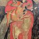 Christine Germant (1954): aquarelle figurant des chevaux