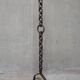 Brutalist wrought iron chain floor lamp 1960s