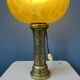 Antique art deco glass lamp with bronze base